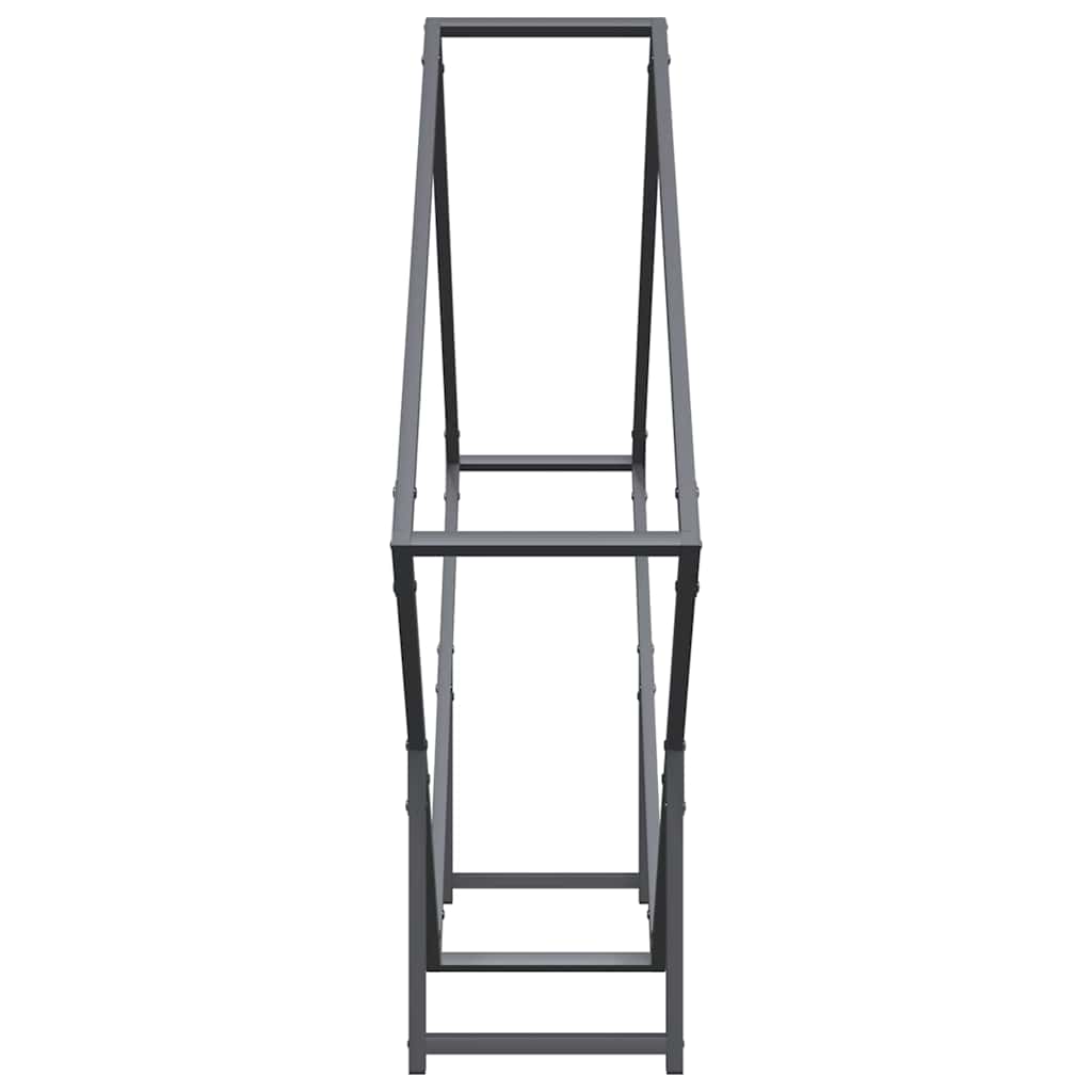 Vedstativ antrasitt 100x25x100 cm kaldvalset stål vidaXL