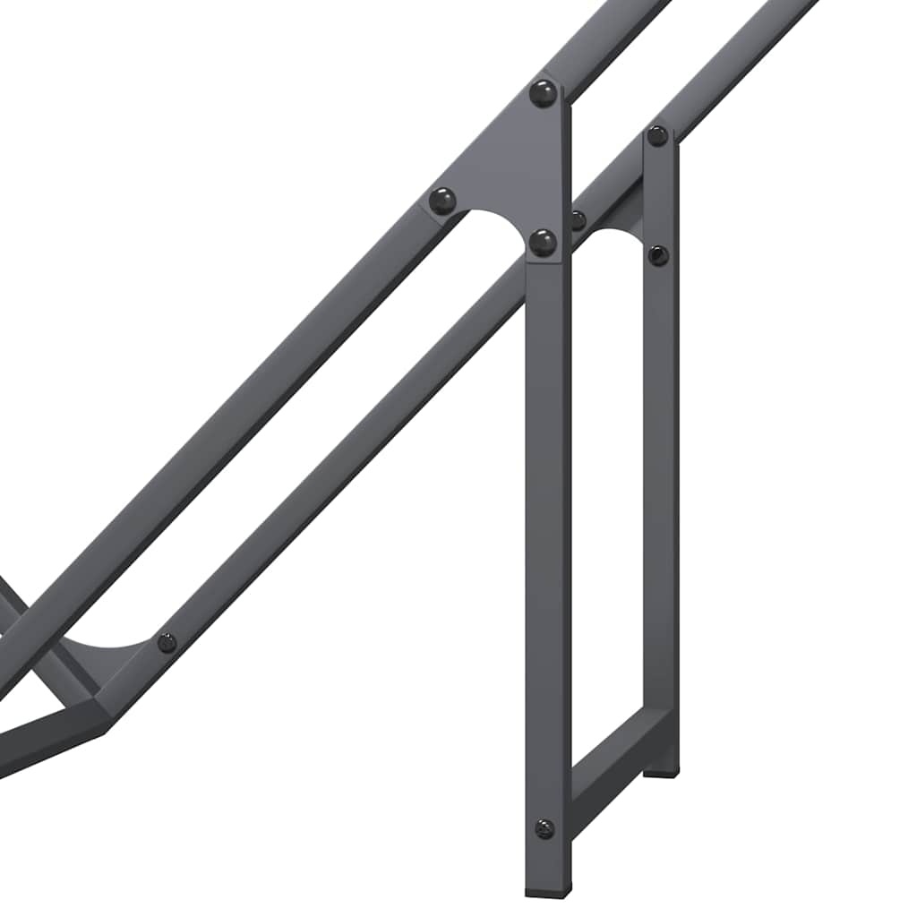 Vedstativ antrasitt 100x25x100 cm kaldvalset stål vidaXL
