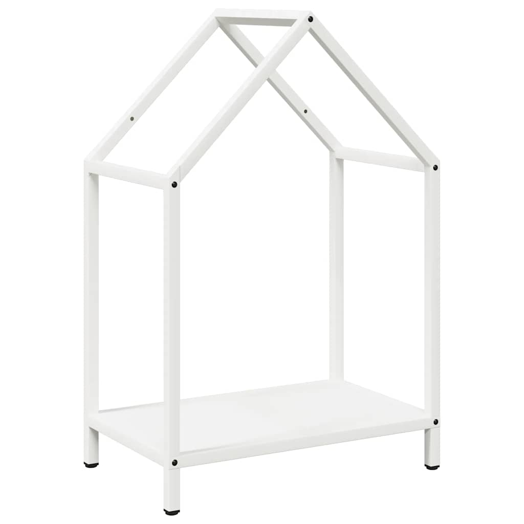 Vedstativ svart 40x25x60 cm kaldvalset stål