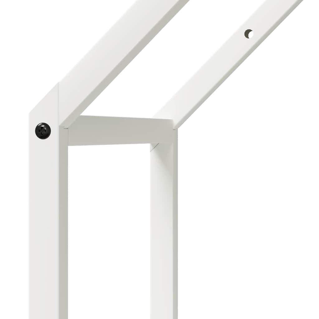 Vedstativ svart 40x25x60 cm kaldvalset stål