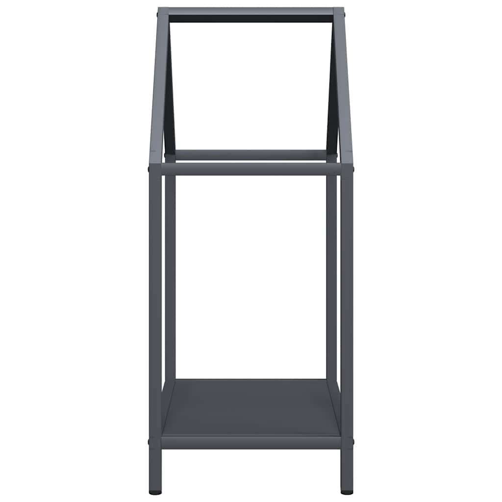 Vedstativ antrasitt 40x25x60 cm kaldvalset stål