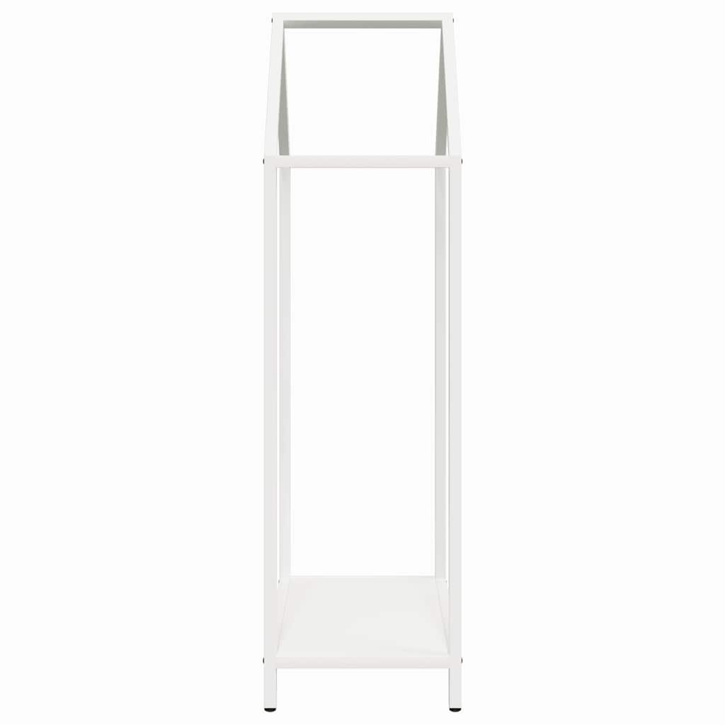 Vedstativ svart 40x25x90 cm kaldvalset stål