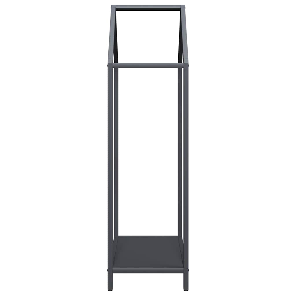 Vedstativ antrasitt 40x25x90 cm kaldvalset stål