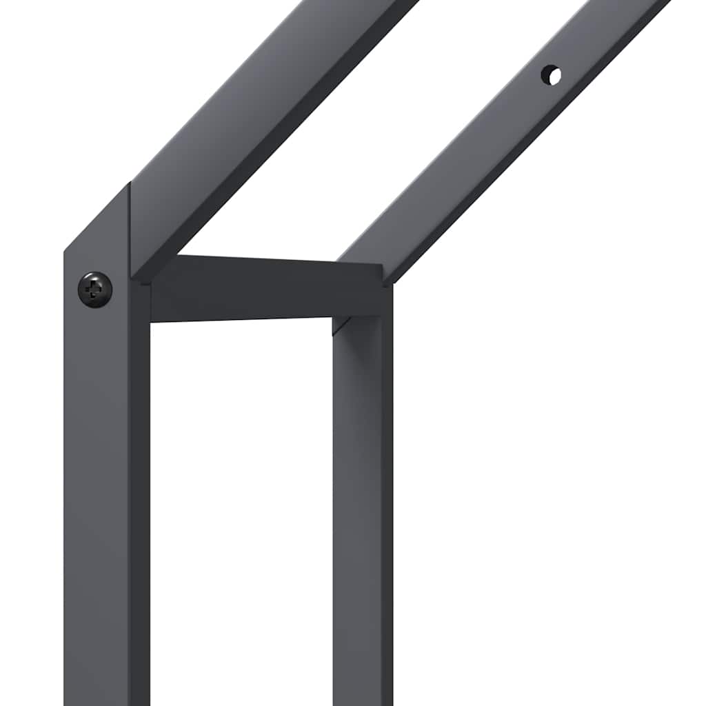 Vedstativ antrasitt 40x25x90 cm kaldvalset stål