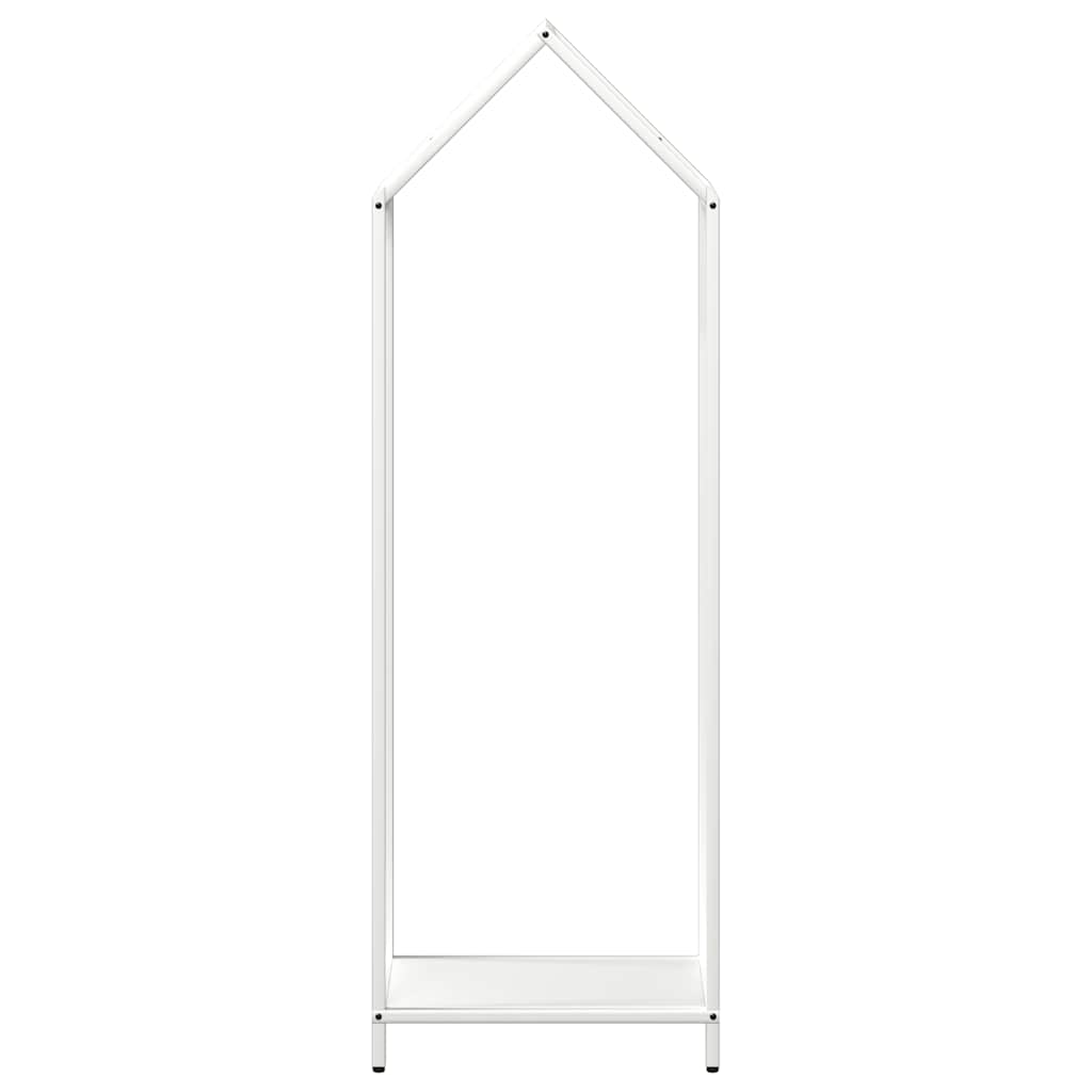 Vedstativ hvit 40x25x120 cm kaldvalset stål