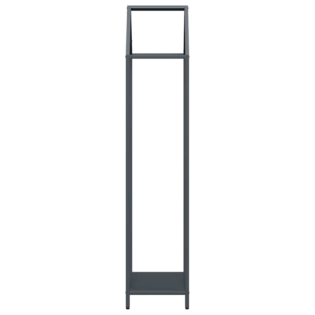 Vedstativ antrasitt 40x25x120 cm kaldvalset stål
