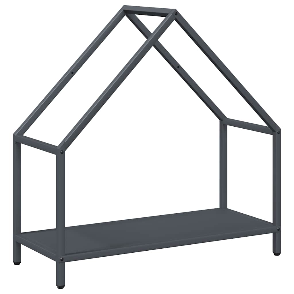 Vedstativ antrasitt 60x25x60 cm kaldvalset stål