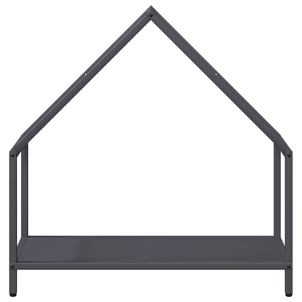Vedstativ antrasitt 60x25x60 cm kaldvalset stål