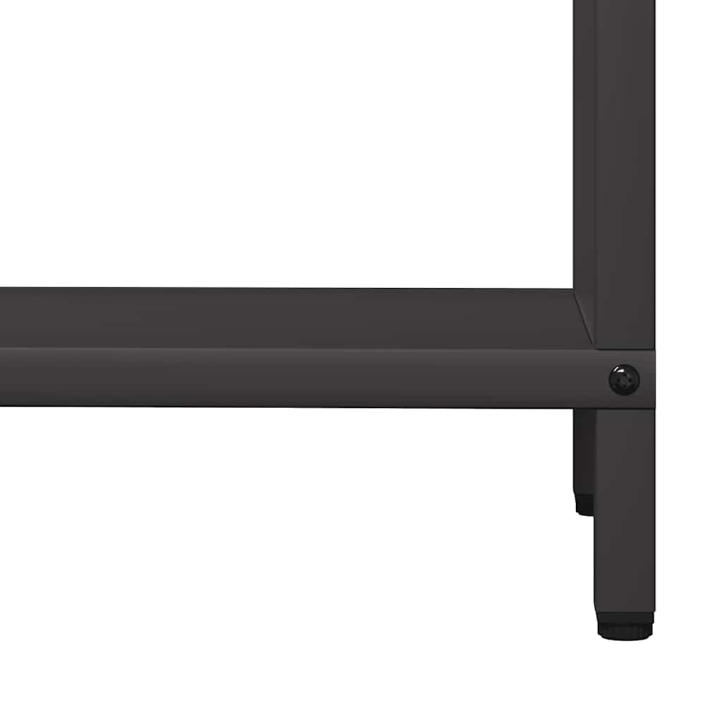 Vedstativ svart 60x25x90 cm kaldvalset stål