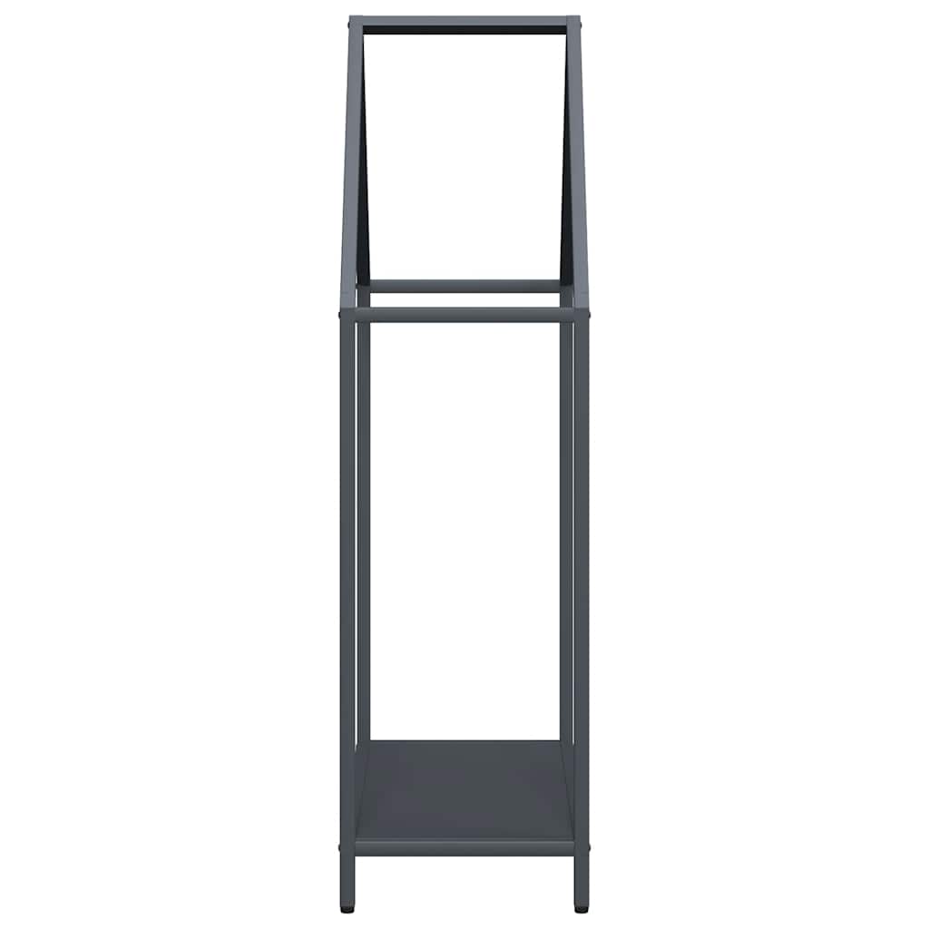 Vedstativ antrasitt 60x25x90 cm kaldvalset stål