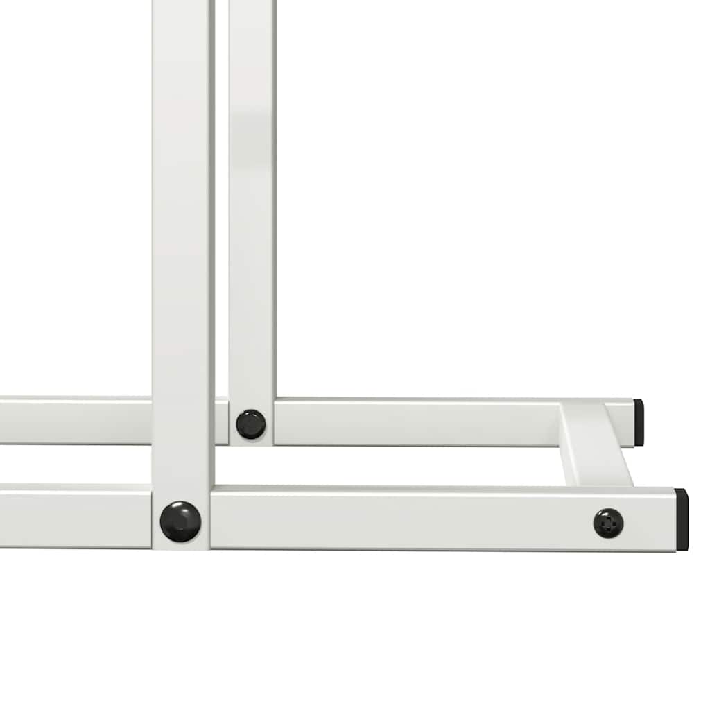 Vedstativ svart 50x25x60 cm kaldvalset stål