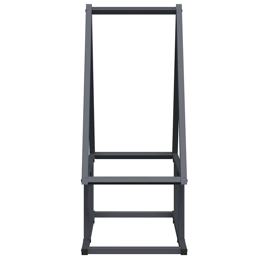 Vedstativ antrasitt 50x25x60 cm kaldvalset stål