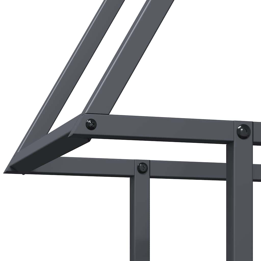 Vedstativ antrasitt 50x25x60 cm kaldvalset stål