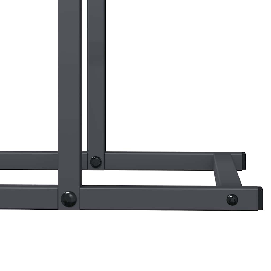 Vedstativ antrasitt 50x25x60 cm kaldvalset stål