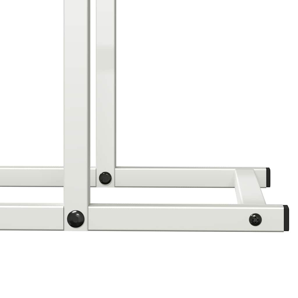 Vedstativ svart 80x25x90 cm kaldvalset stål