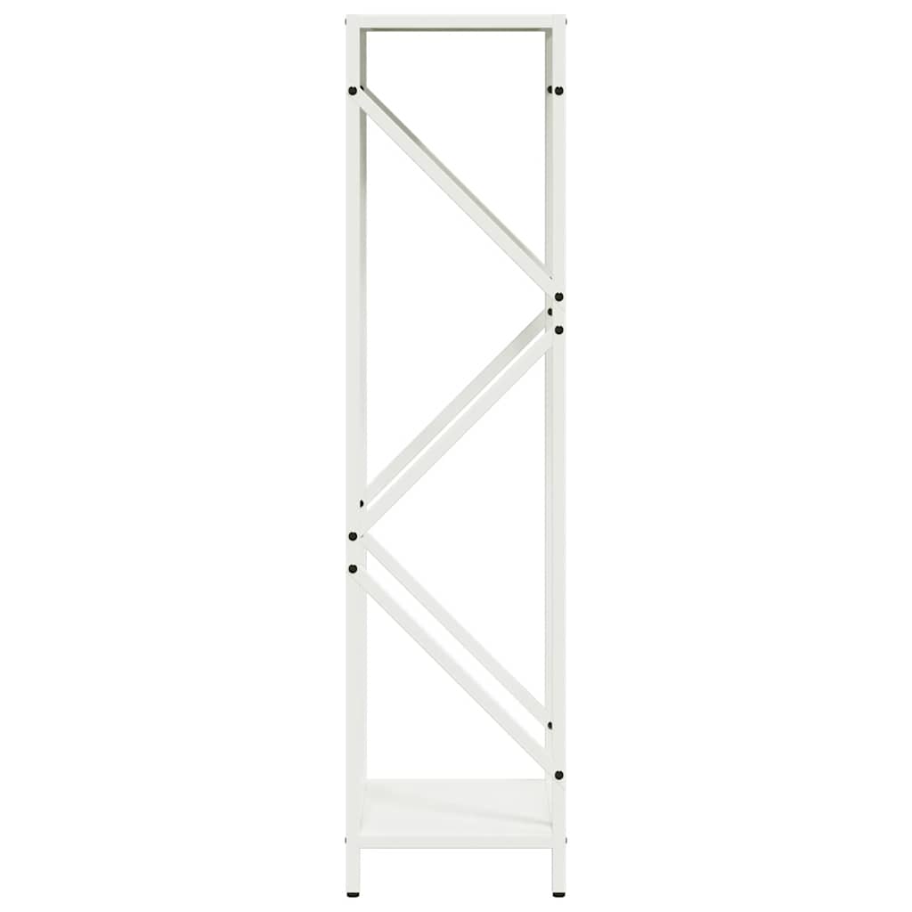 Vedstativ hvit 34x25x100 cm kaldvalset stål