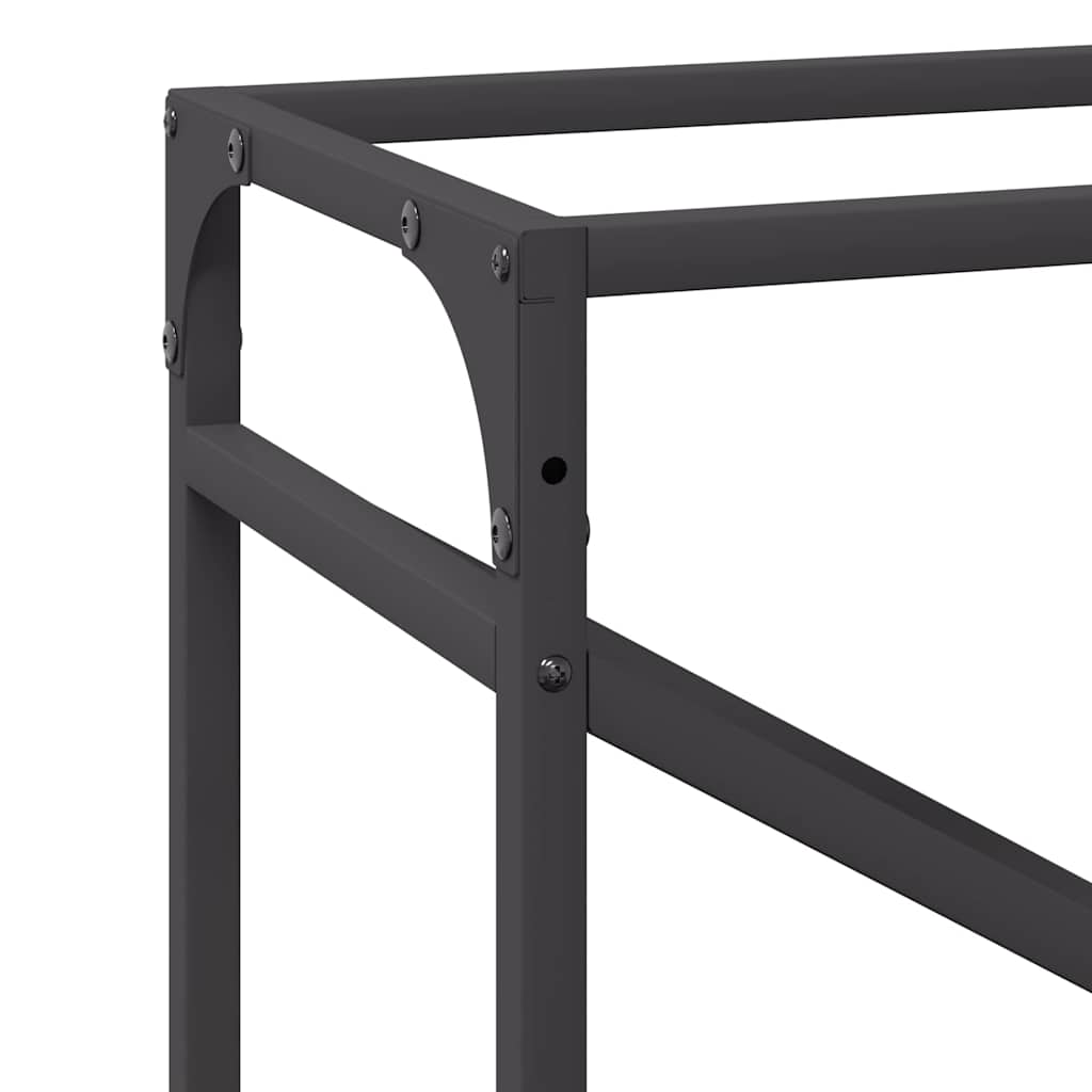 Vedstativ svart 60x25x100 cm kaldvalset stål