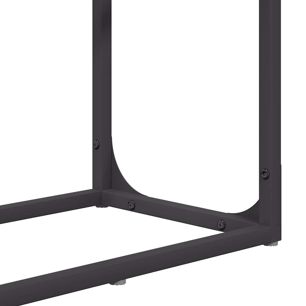 Vedstativ svart 60x25x100 cm kaldvalset stål