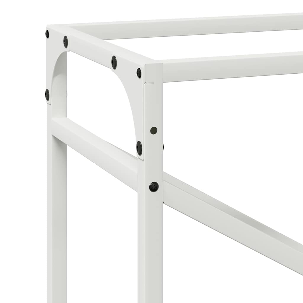 Vedstativ hvit 60x25x100 cm kaldvalset stål