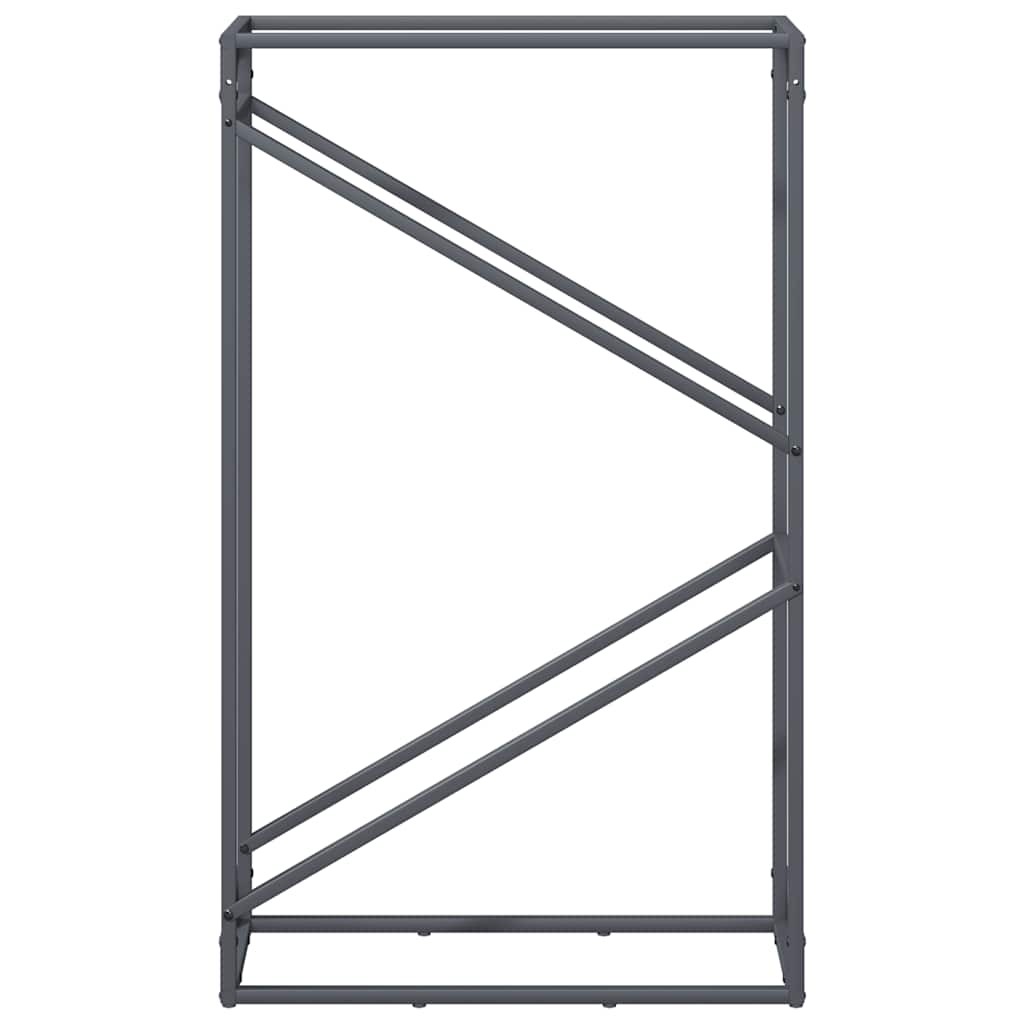 Vedstativ antrasitt 60x25x100 cm kaldvalset stål
