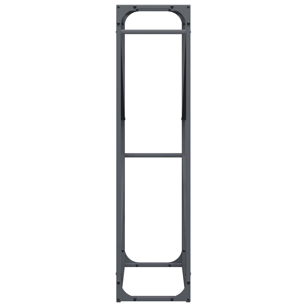 Vedstativ antrasitt 60x25x100 cm kaldvalset stål