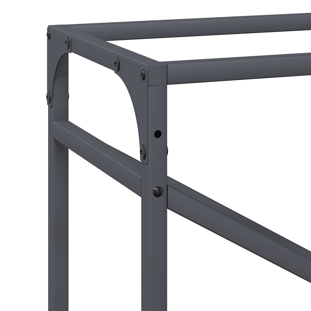 Vedstativ antrasitt 60x25x100 cm kaldvalset stål