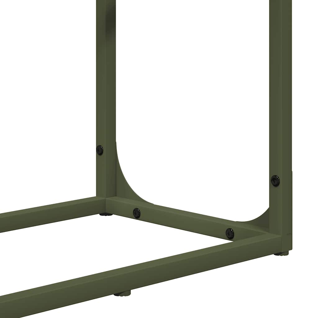 Vedstativ olivengrønn 60x25x100 cm kaldvalset stål