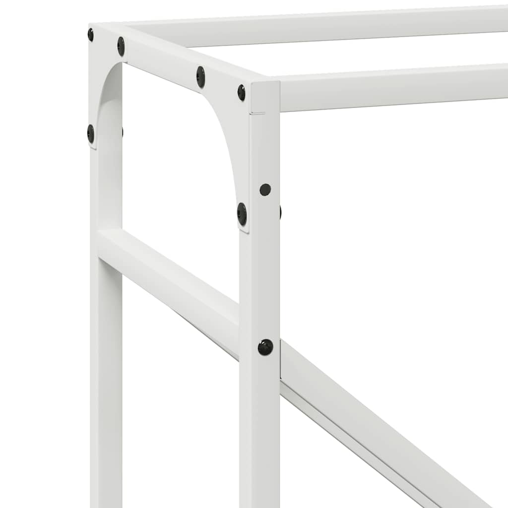 Vedstativ hvit 40x25x100 cm kaldvalset stål