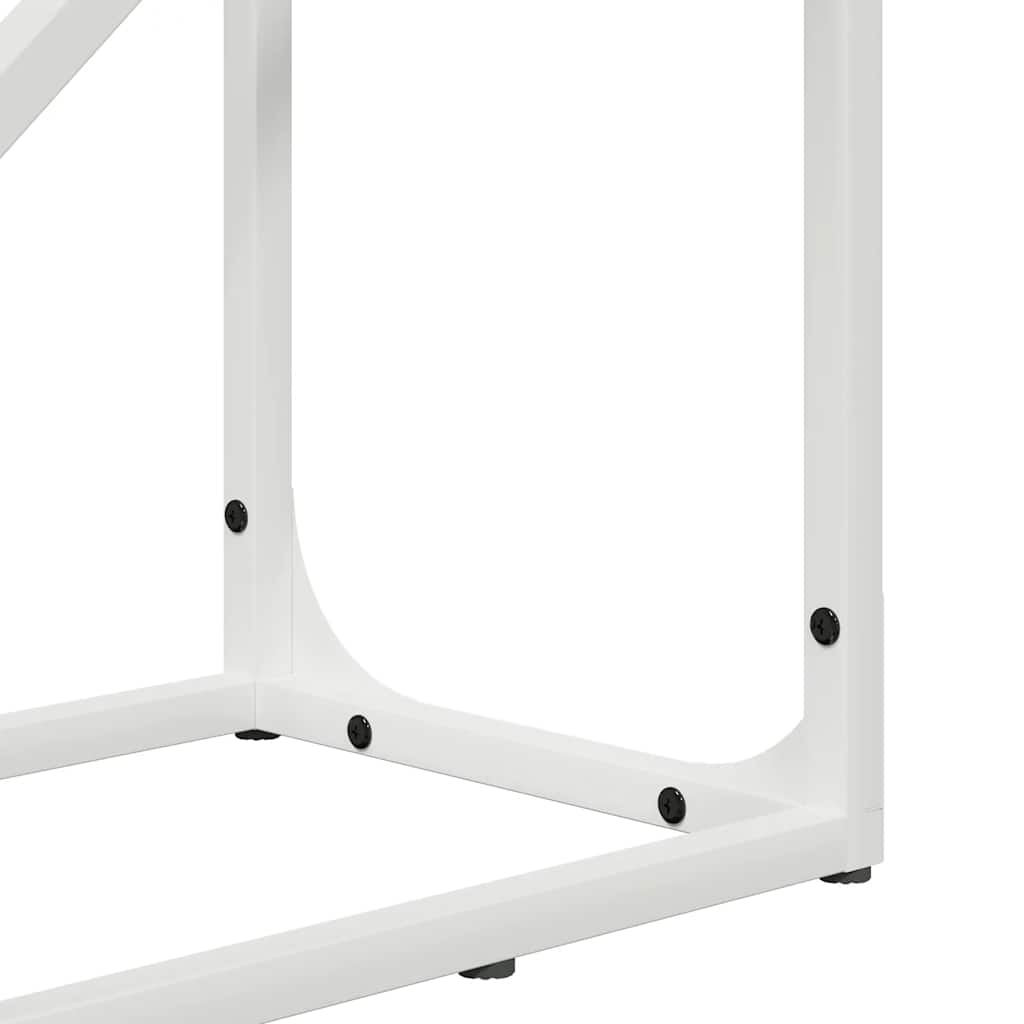 Vedstativ hvit 40x25x100 cm kaldvalset stål