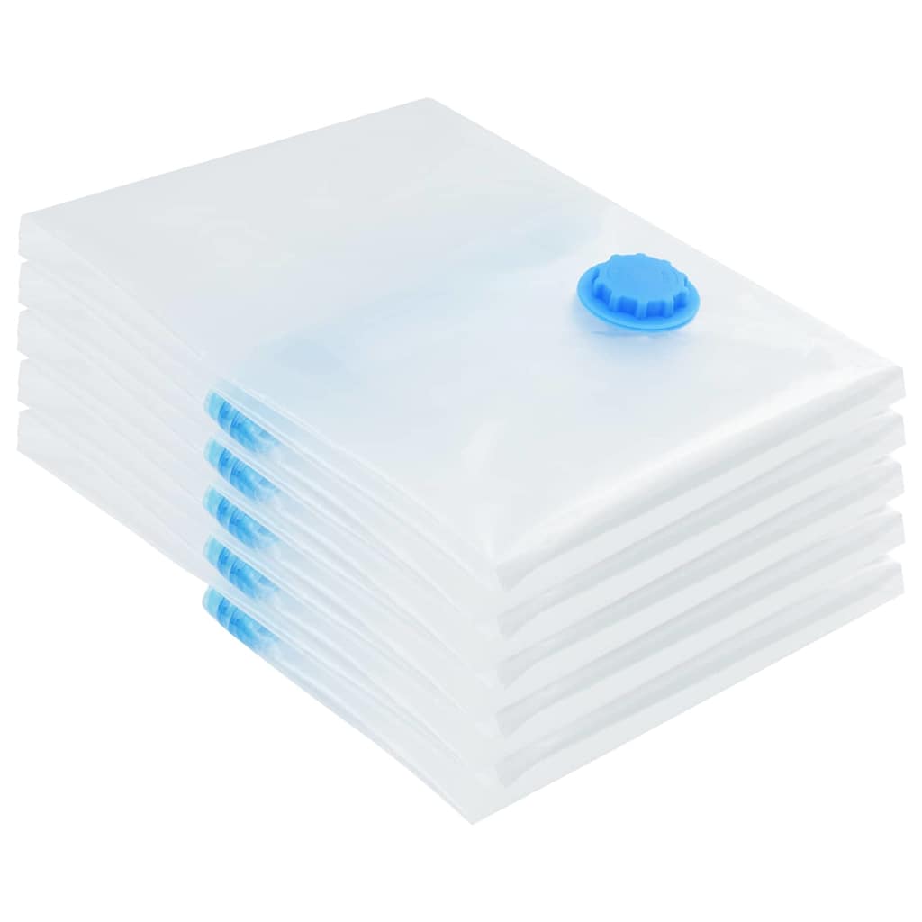 Oppbevaringsposer 5 pcs Transparent og blå 70 x 50 cm vidaXL
