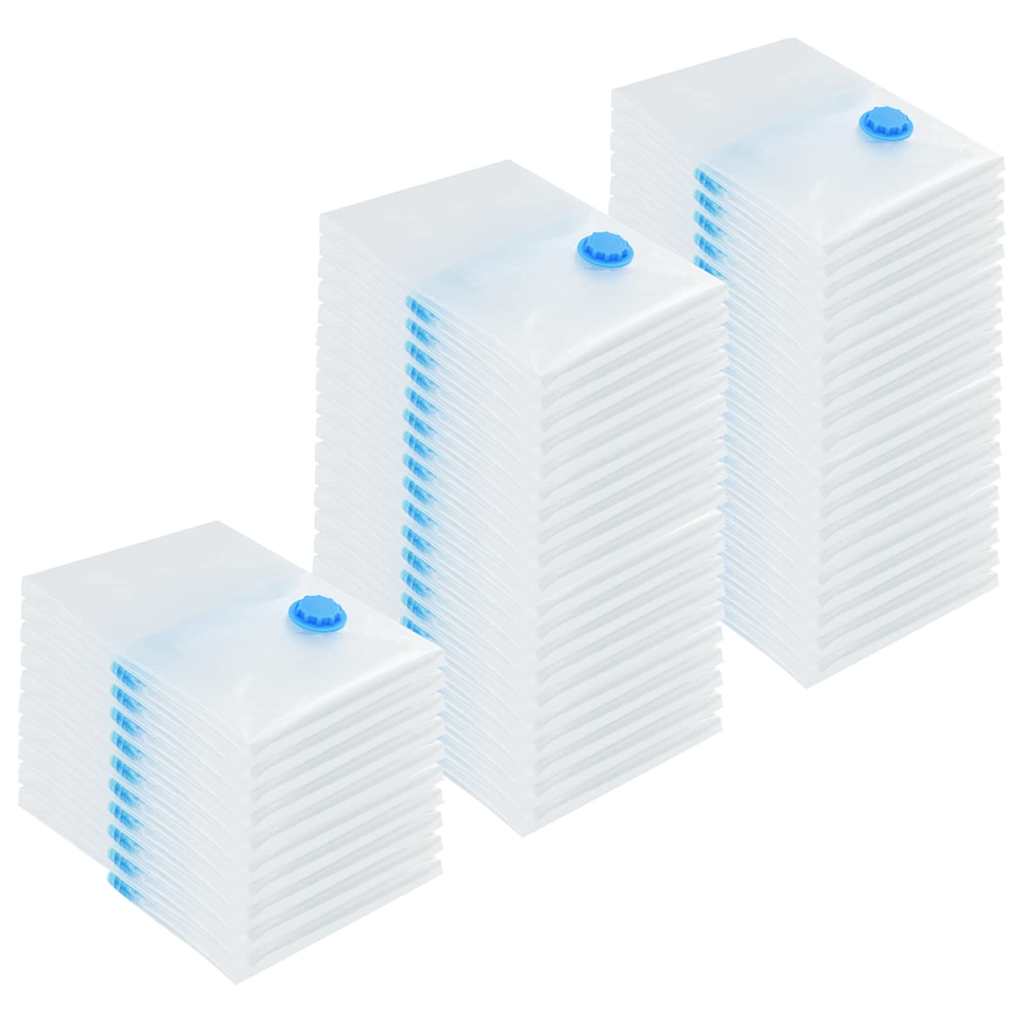 Oppbevaringsposer 50 pcs Transparent og blå 70 x 50 cm vidaXL