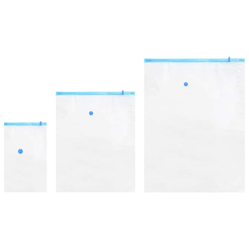 Oppbevaringsposer 10 pcs Transparent og blå 130 x 100 cm