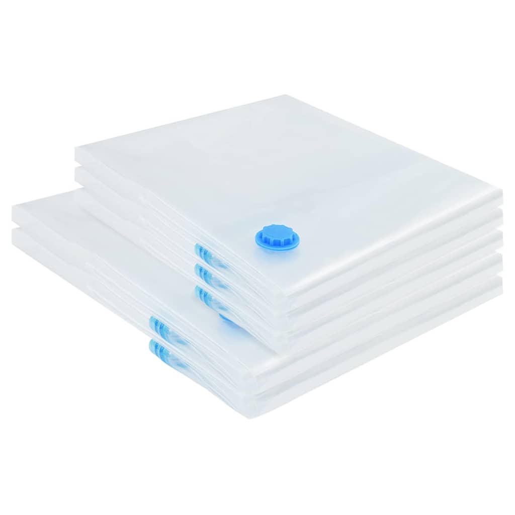 Oppbevaringsposer 5 pcs Transparent og blå 130 x 100 cm vidaXL