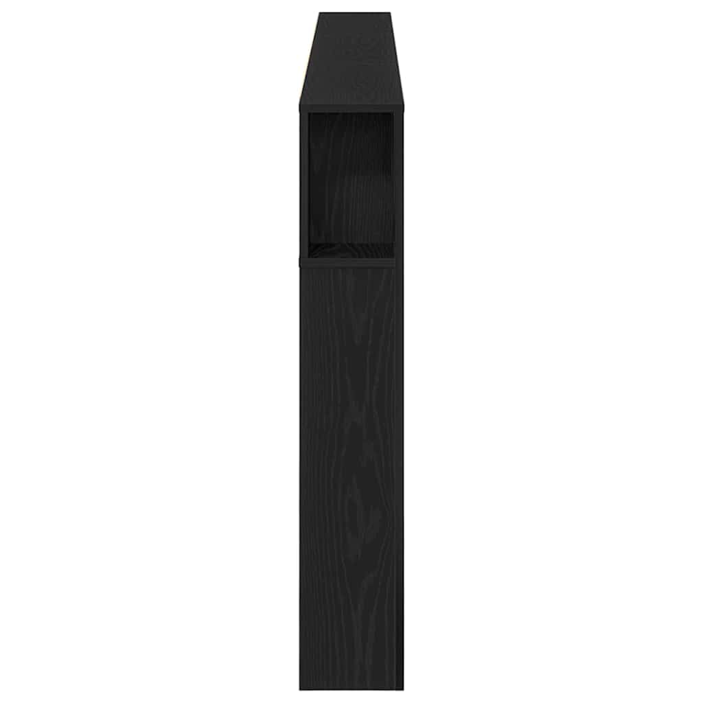 Hodegavlskap Svart Eik 220 x 18,5 x 102,5 cm Konstruert tre