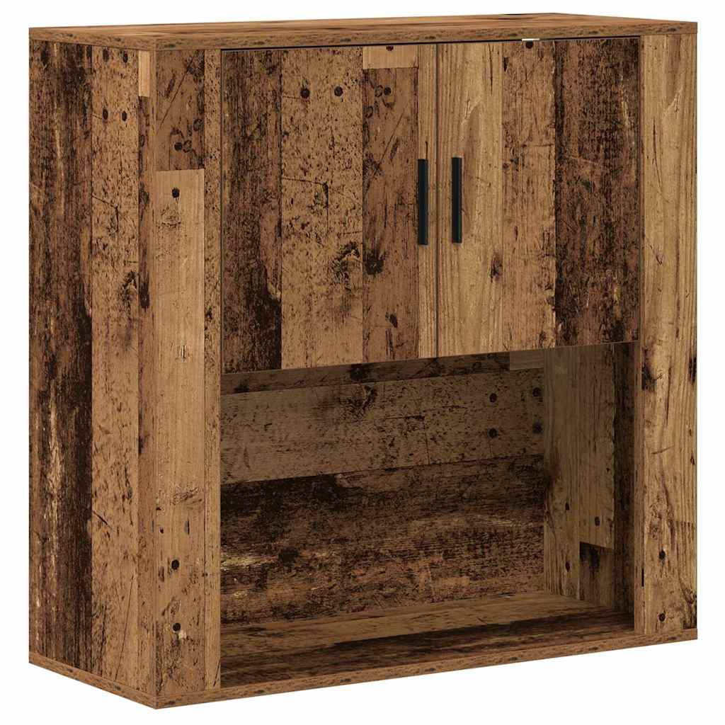 Veggskap med hylle Gammelt tre 80 x 33 x 80 cm Konstruert tre