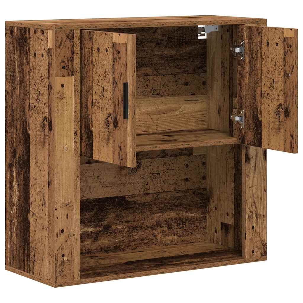 Veggskap med hylle Gammelt tre 80 x 33 x 80 cm Konstruert tre