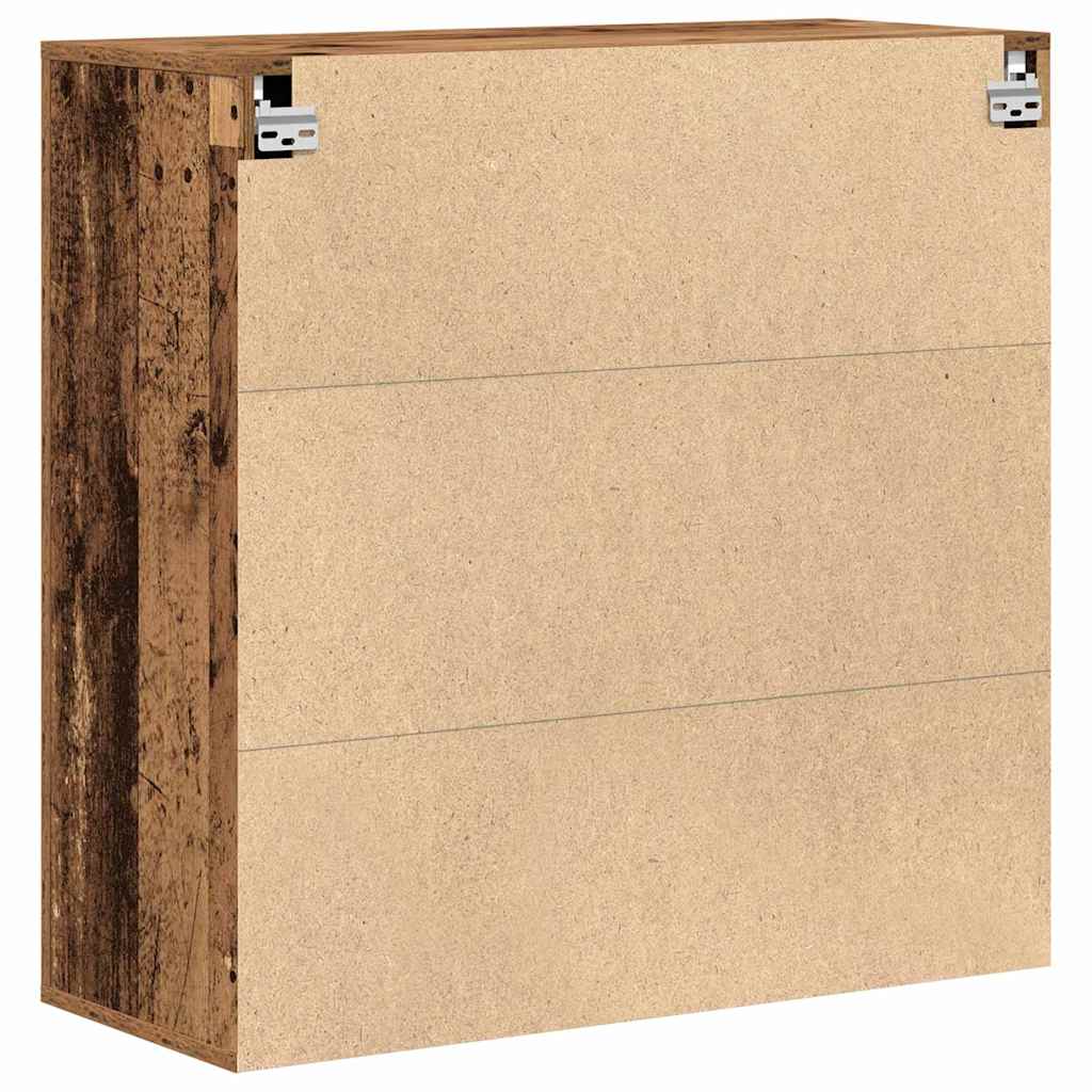 Veggskap med hylle Gamle tre 80 x 33 x 80 cm Konstruert tre