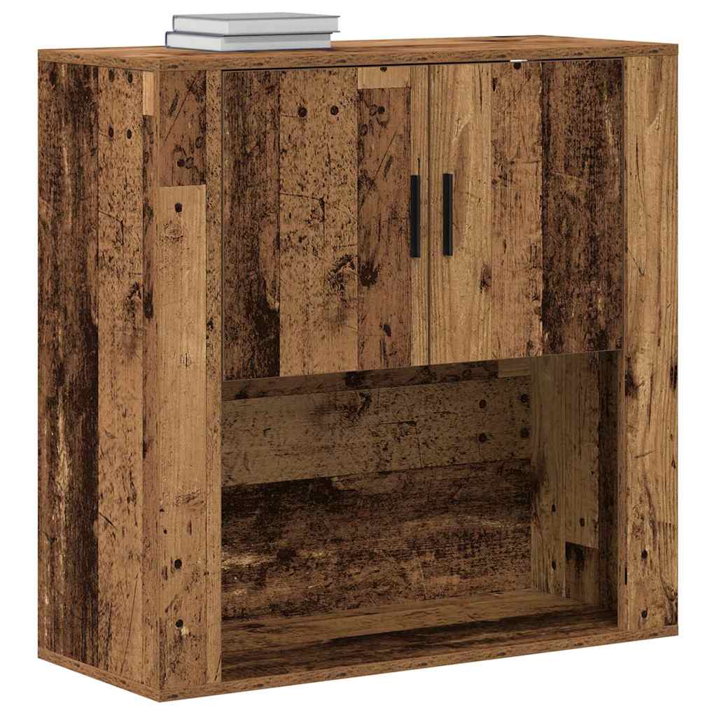 Veggskap med hylle Gamle tre 80 x 33 x 80 cm Konstruert tre