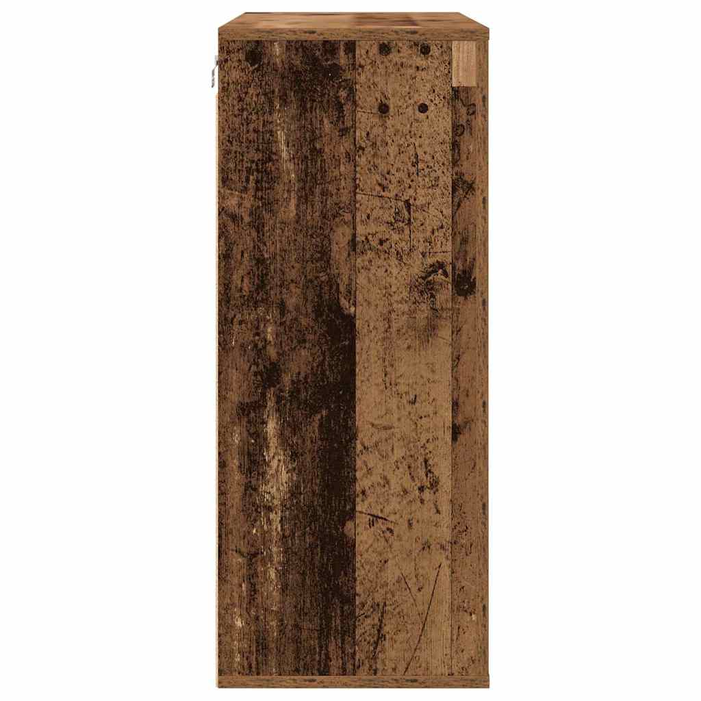 Veggskap med hylle Gamle tre 80 x 33 x 80 cm Konstruert tre