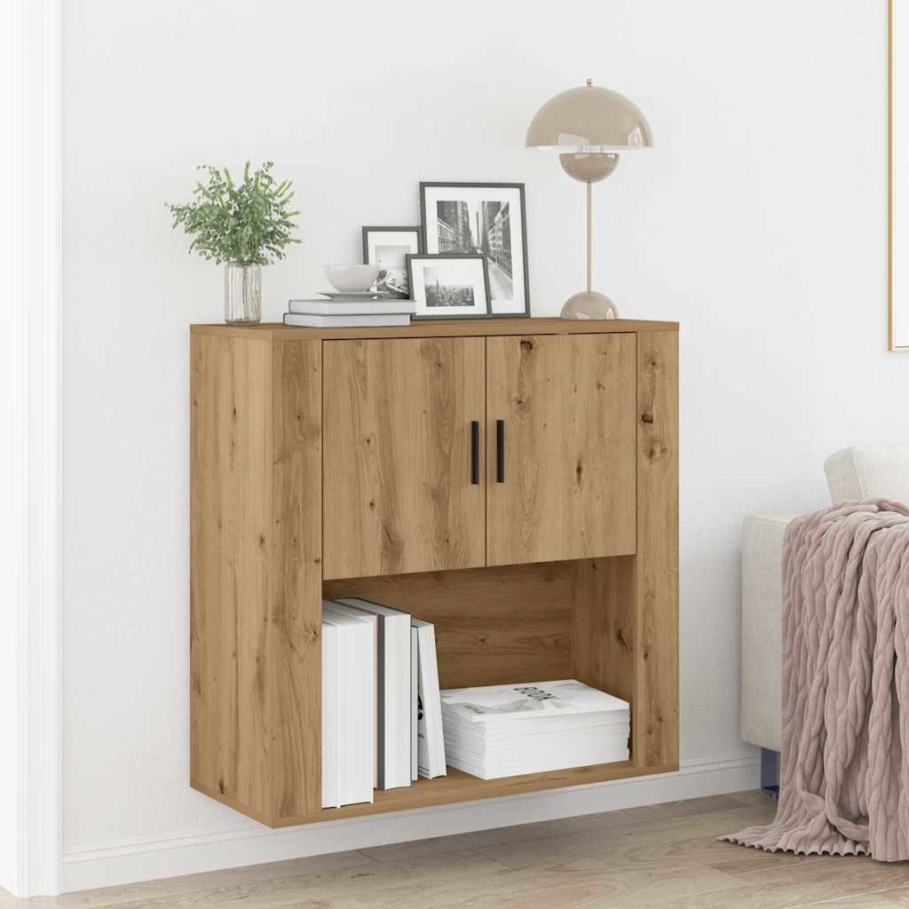 Veggskap med hylle artisan eik 80 x 33 x 80 cm Konstruert tre