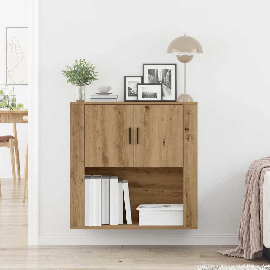 Veggskap med hylle artisan eik 80 x 33 x 80 cm Konstruert tre