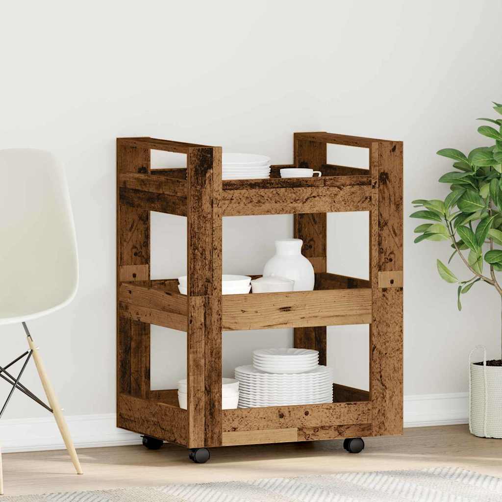 Kjøkkenvogn Eiketre 60 x 45 x 80 cm Konstruert tre