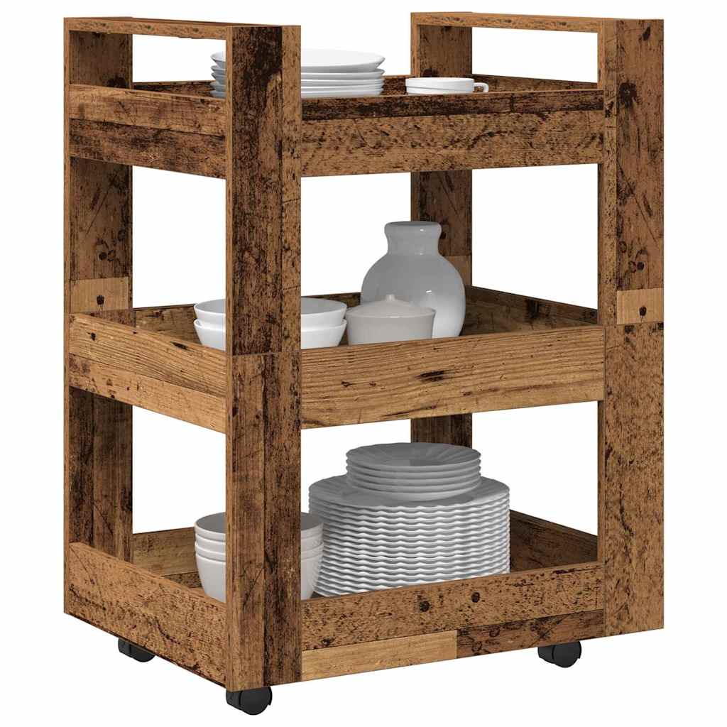 Kjøkkenvogn Eiketre 60 x 45 x 80 cm Konstruert tre