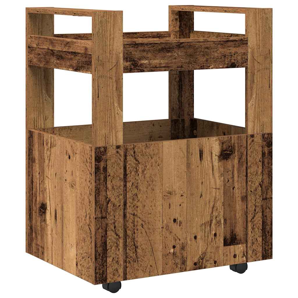 Kjøkkenvogn Gammelt tre 60 x 45 x 80 cm Konstruert tre