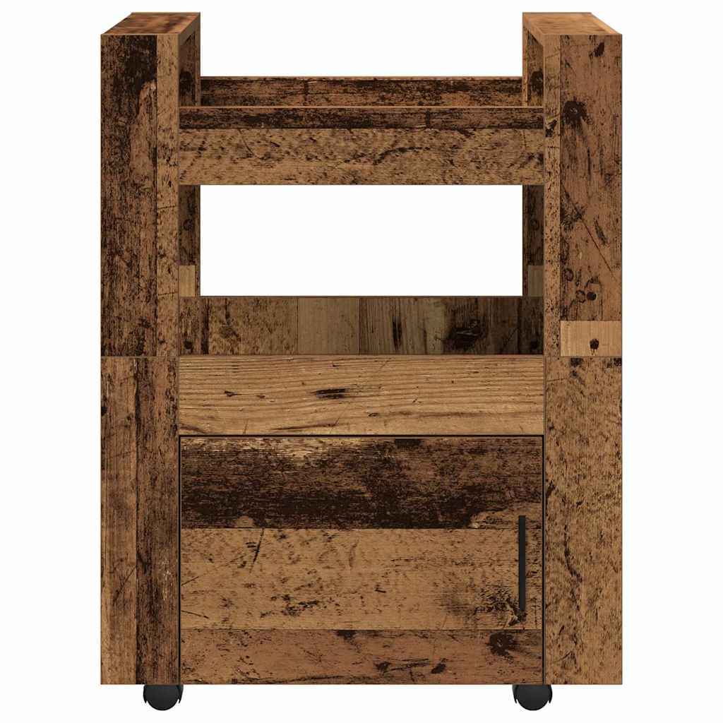 Kjøkkenvogn Gammelt tre 60 x 45 x 80 cm Konstruert tre