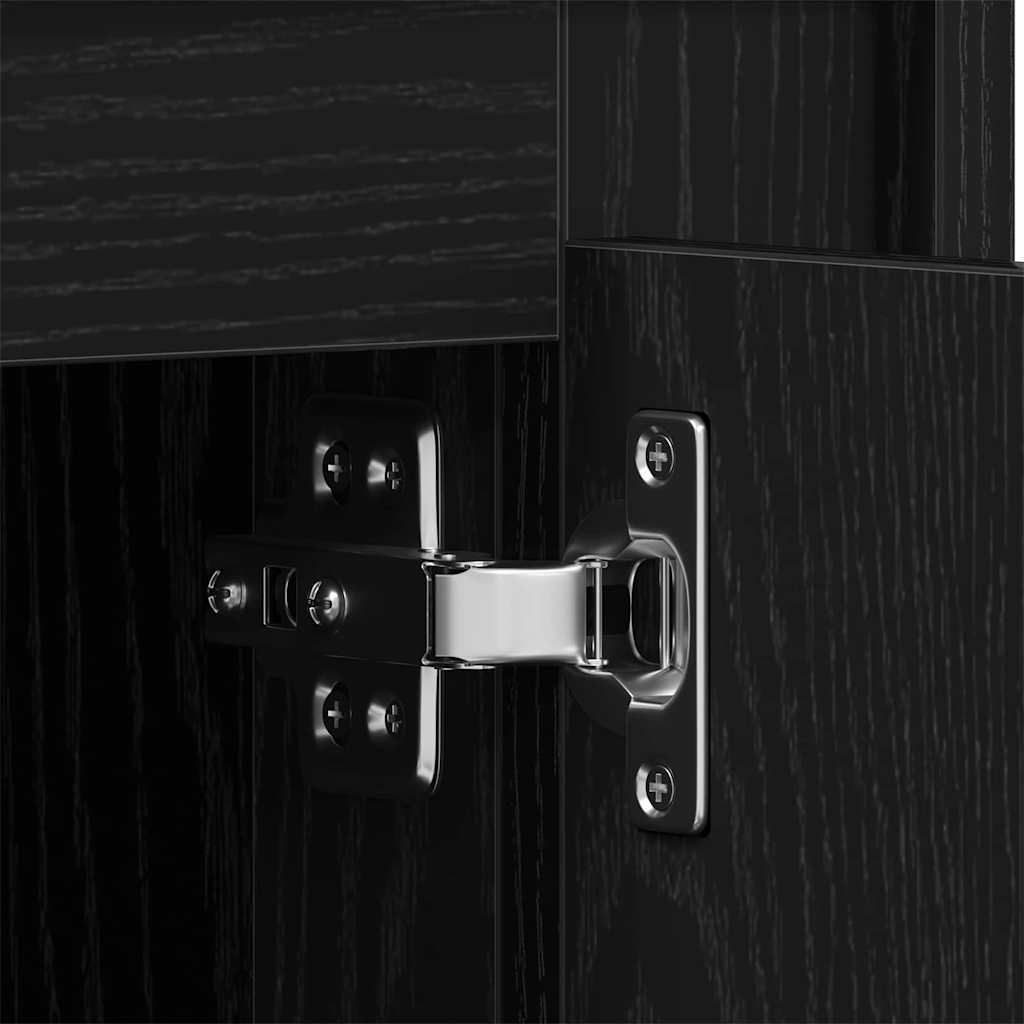 Serviesskap Svart Eik 80 x 40 x 75 cm Konstruert tre