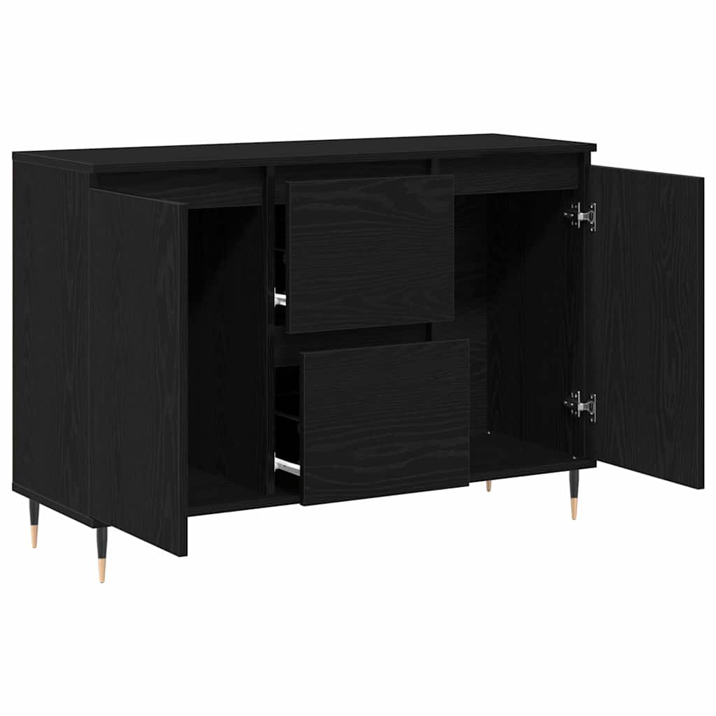 Serviesskap Svart Eik 101,5 x 35 x 70 cm Konstruert tre