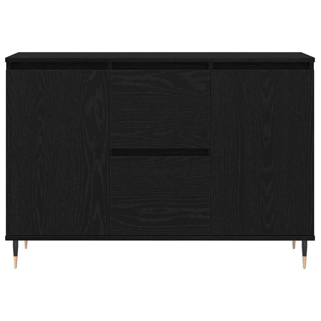 Serviesskap Svart Eik 101,5 x 35 x 70 cm Konstruert tre