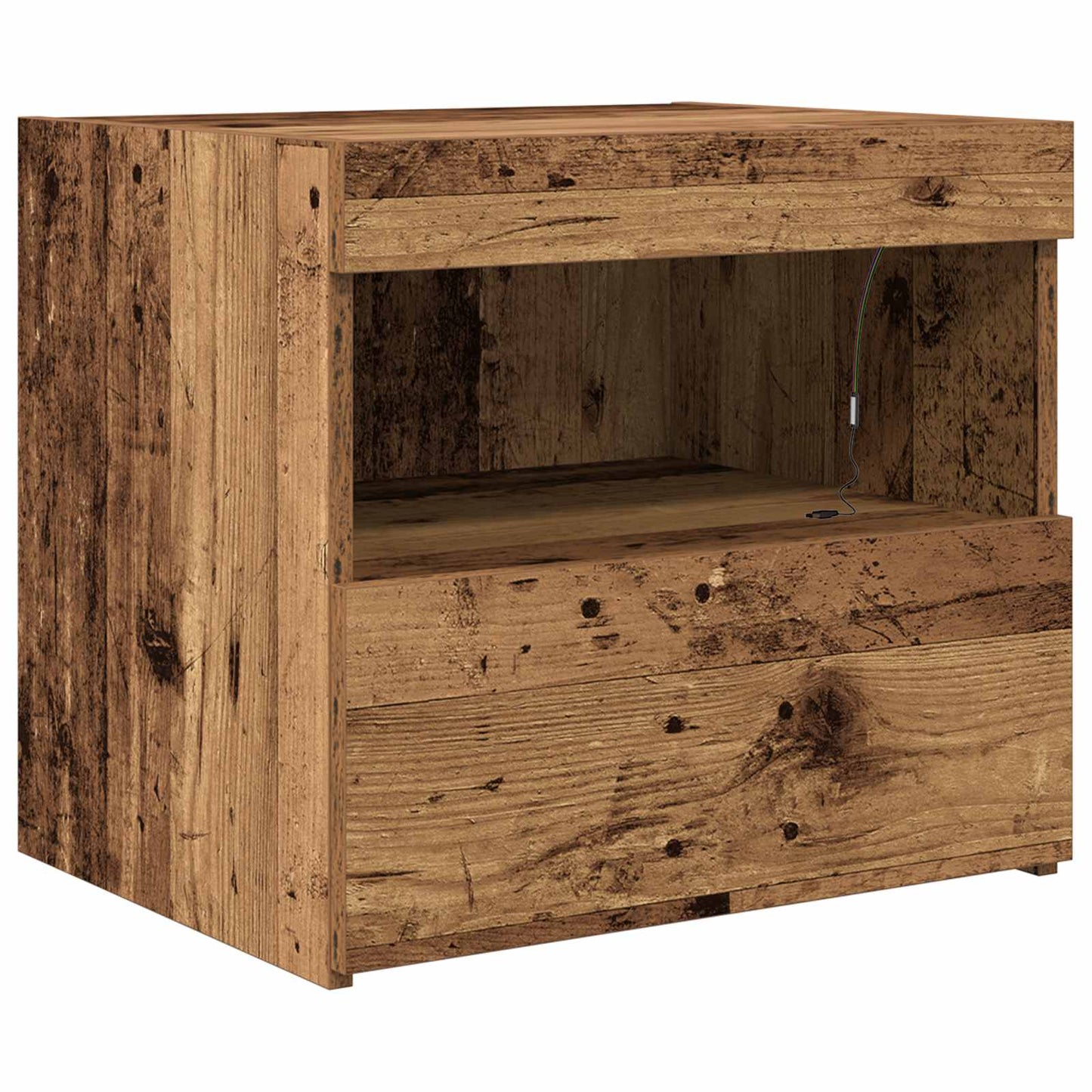 Nattbordskap Gammelt tre 50 x 40 x 45 cm Konstruert tre