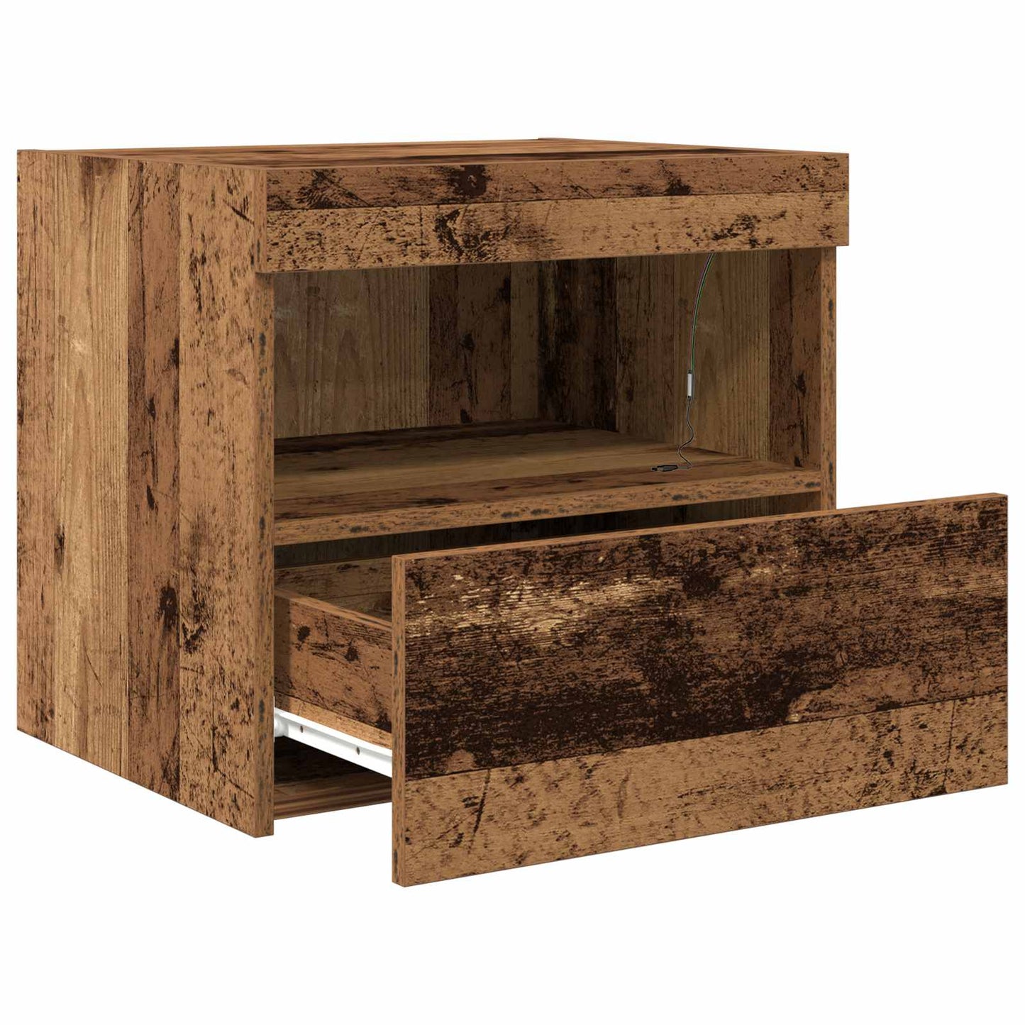 Nattbordskap Gammelt tre 50 x 40 x 45 cm Konstruert tre
